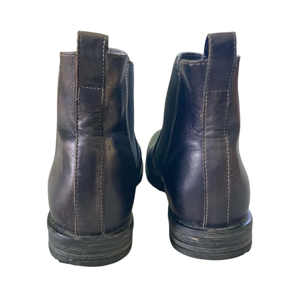 Bed Stu Men's‎ Black Chelsea Boots Pull On Ankle Leather Round Toe (Size 10)